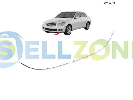 Χρωμιωμένες λωρίδες για μπροστινό προφυλακτήρα Mercedes C-Class W204 (2008–2011) – DMb844